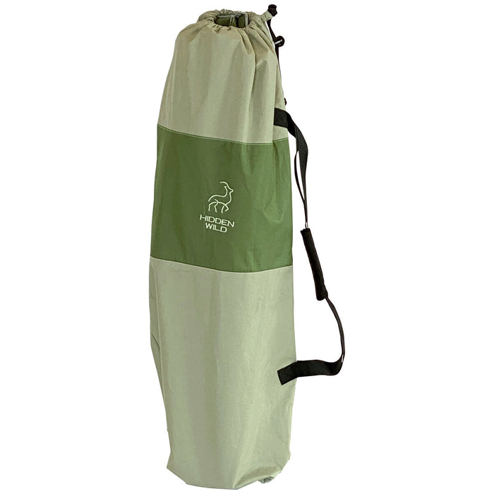 Hidden Wild XL Portable Folding Camp Bed Cot with Carry Bag Instant Open & Close