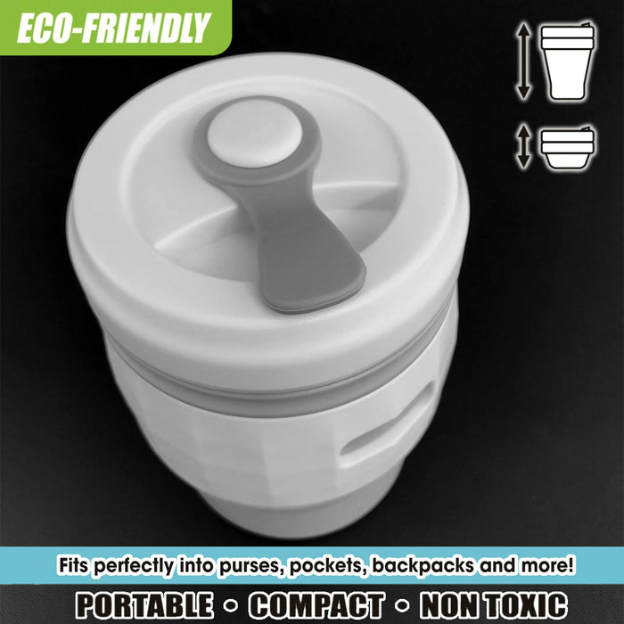 380ml Collapsible Coffee Cup Portable Reusable Folding Silicone For Travel