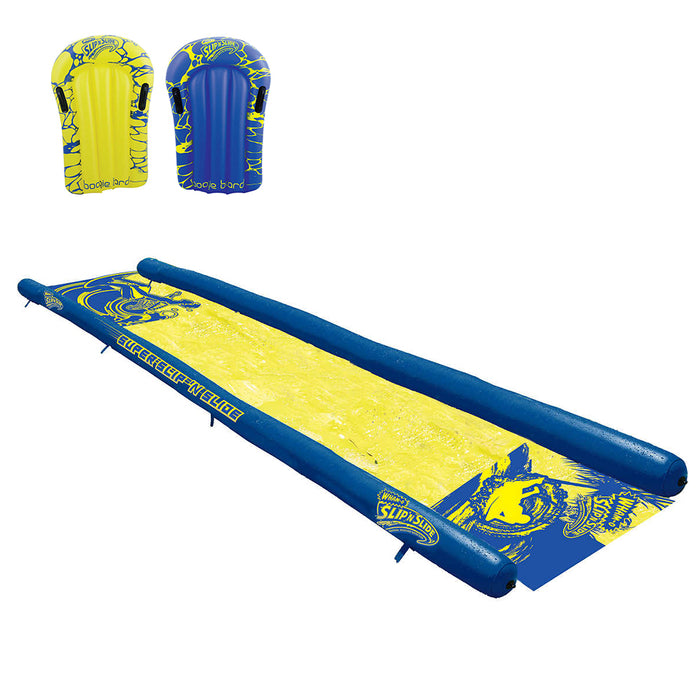 Wham-O Super Slip 'N Slide With 2 Boogie Boards Fun Easy To Setup 7.9M Slide
