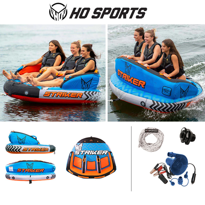 HO Sports Striker 3 Towable Weight Capacity 231kg 3 Person With Rope & 12V Pump