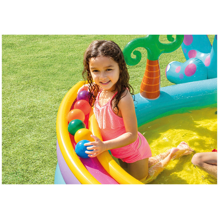Intex Inflatable Water Spray Dinosaur Kids Backyard Dinoland Play Centre Pool AU STOCK