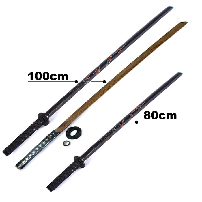 100cm or 80cm Practice Decorate Cosplay Kendo Bokken Wooden sword Samurai