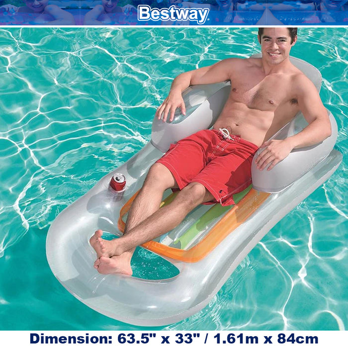 Bestway H2OGO Inflatable Float Swimming Pool Bed Seat Chair Lounge Beach Floats