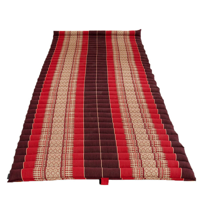Jumbo Size 100% Kapok Thai Roll Up Mat Fold Out Mattress Cushion Day Bed