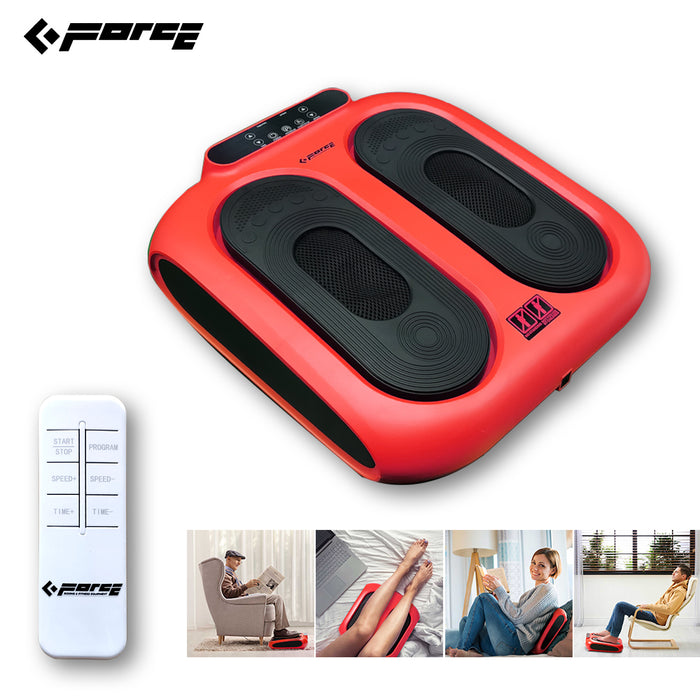 Vibration Foot Legs Back Massager Acupressure Circulation Trainer Remote Control Red