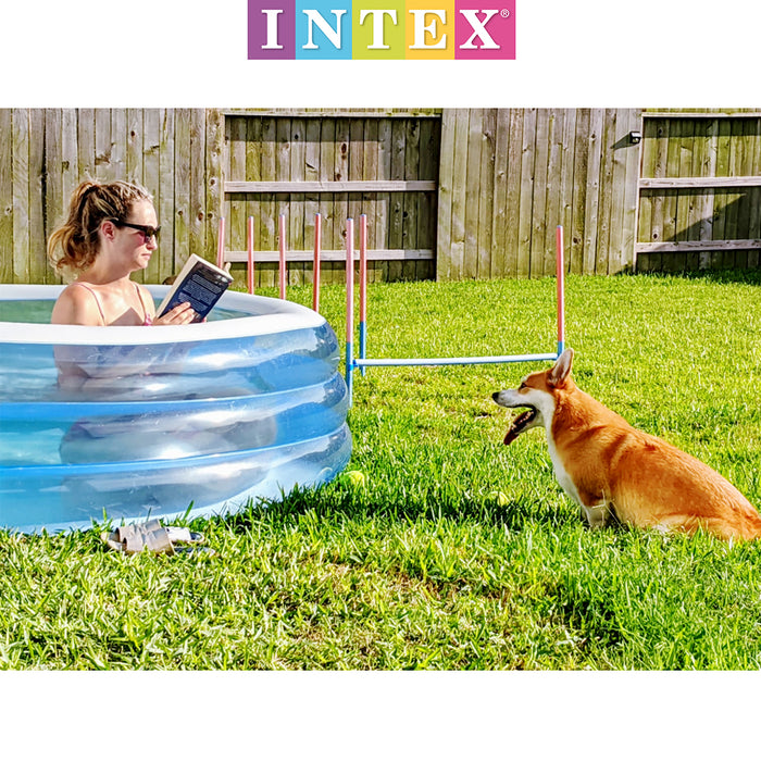 Intex Inflatable Kid Family Lounge Swimming Pool With Bench backrest Outdoor AU STOCK