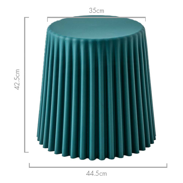 Set of 2 Cupcake Stool Plastic Stacking Stools Chair Outdoor Indoor Commercial-Dark Green