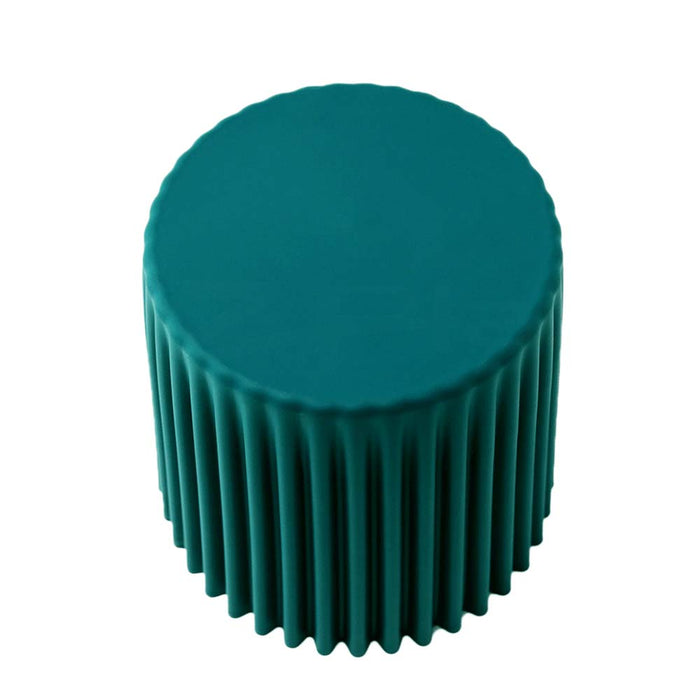 Set of 2 Cupcake Stool Plastic Stacking Stools Chair Outdoor Indoor Commercial-Dark Green