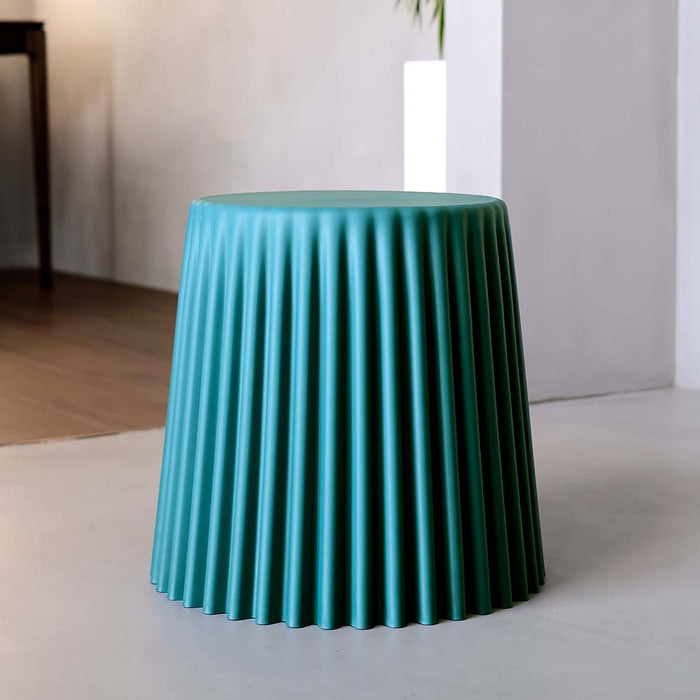 Set of 2 Cupcake Stool Plastic Stacking Stools Chair Outdoor Indoor Commercial-Dark Green