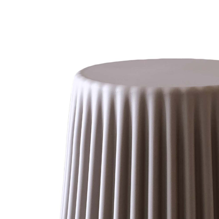 Set of 2 Cupcake Stool Plastic Stacking Stools Chair Outdoor Indoor Commercial -Grey