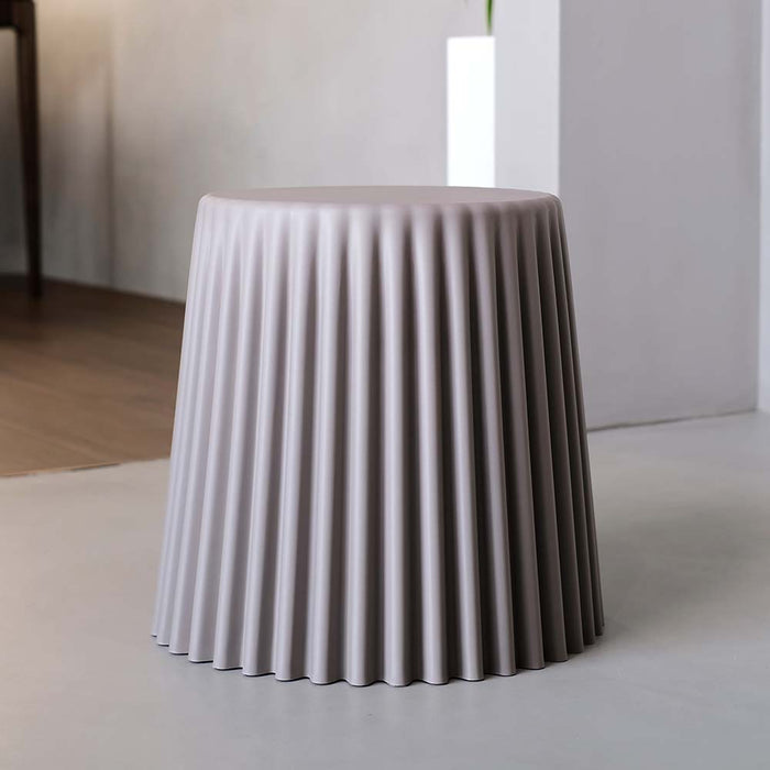 Set of 2 Cupcake Stool Plastic Stacking Stools Chair Outdoor Indoor Commercial -Grey