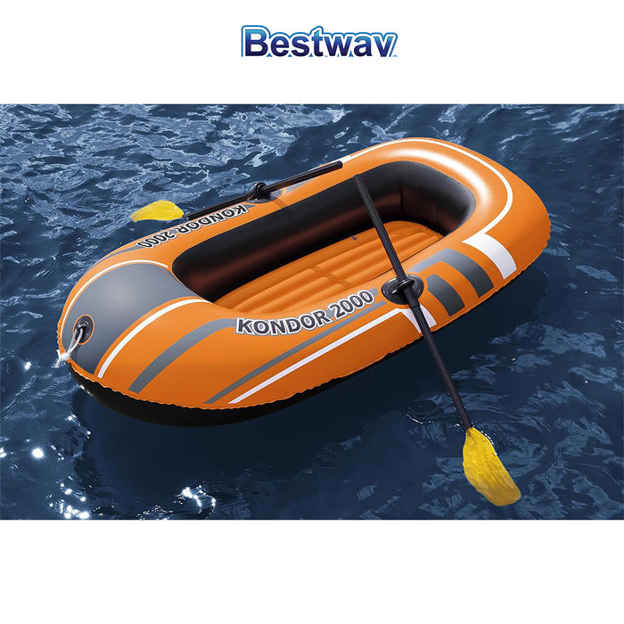 Bestway HydroForce Kondor 2000 Family Fun Summer Inflatable Boat Kids Lake Toys