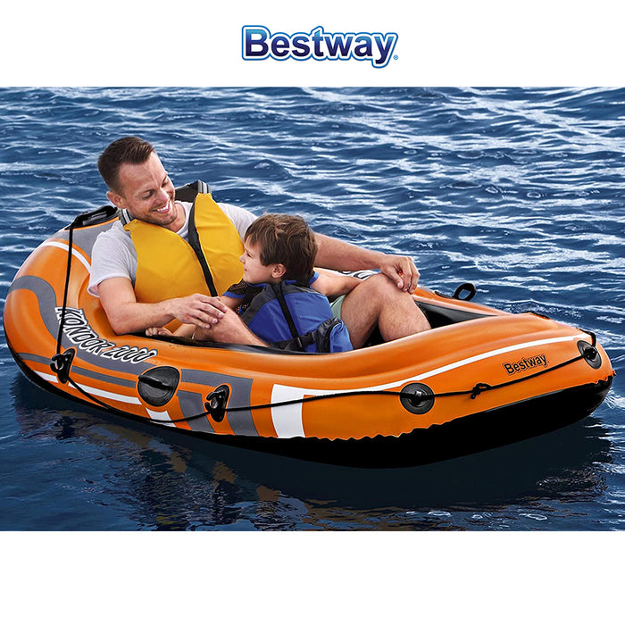 Bestway HydroForce Kondor 2000 Family Fun Summer Inflatable Boat Kids Lake Toys