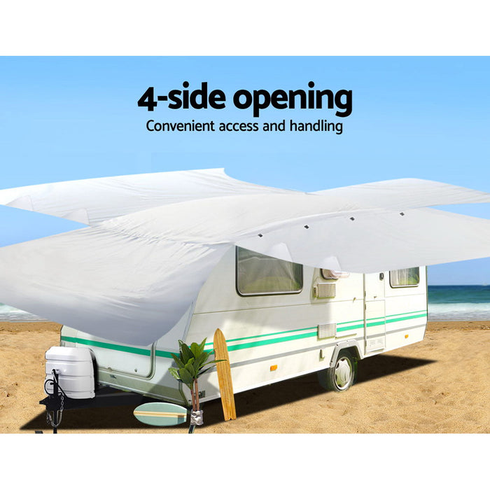 14-16ft Caravan Cover 4 Layer UV Campervan  Water Resistant