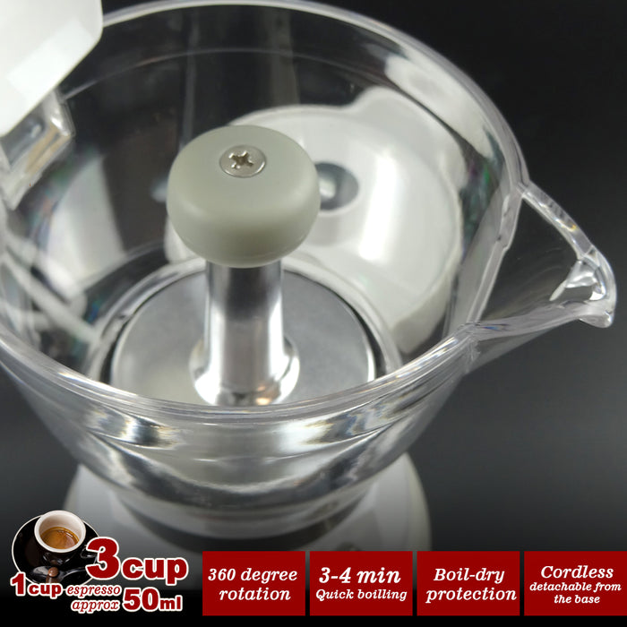 Electric Espresso Moka Coffee Maker Italian Classic 3Cups