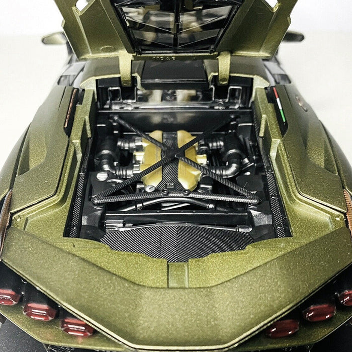 Maisto 1:18 Lamborghini Sian FKP37 Diecast Car Model Special Edition Blue & Red