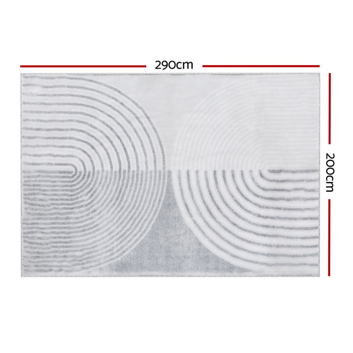 Artiss Rug 200x290cm Area Rug Washable Mat Large Carpet Faux Rabbit Fur Cyril