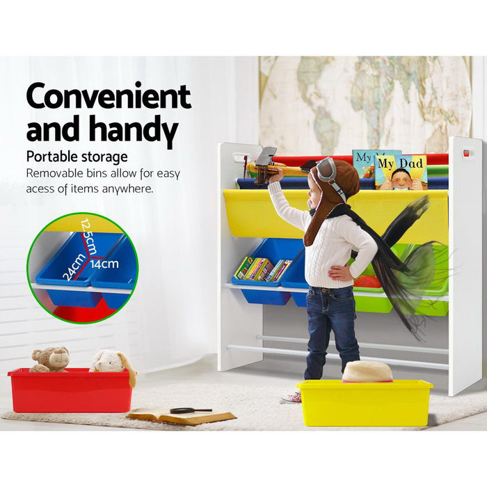 Kids Bookcase Children Bookshelf Toy Storage Organizer Display Rack Book