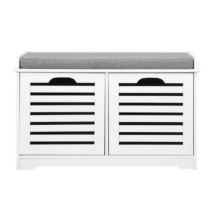 Artiss Shoe Rack Cabinet Bench White Caye