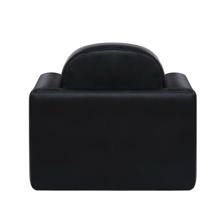 Kids Sofa Armchair Black PU Leather Convertible Chair Table Couch Children