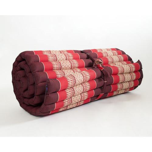 Thai Red Jumbo Size 100% Kapok Thai Roll Up Mat Fold Out Mattress Cushion Day Bed