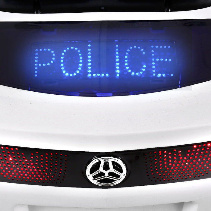 Rigo Kids Ride On Car Police Car 3 Speed MP3 Connection 3 Speed- Black & White