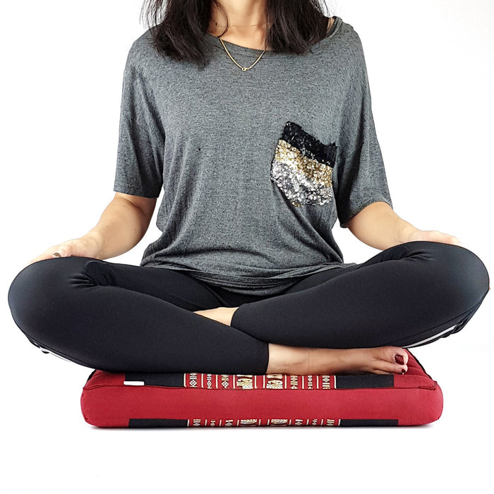 Thai Red Elephent Kapok Cotton Handmade Handmade Thailand Meditation Cushion Yoga Seat