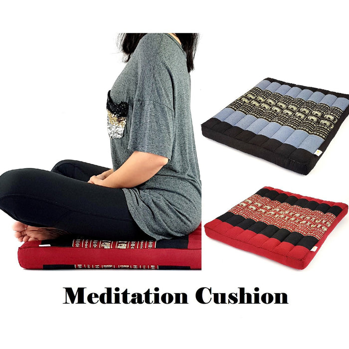 Thai Red Elephent Kapok Cotton Handmade Handmade Thailand Meditation Cushion Yoga Seat