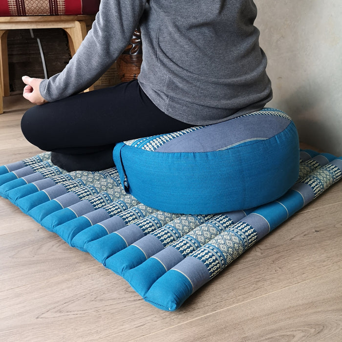 Thai Handmade 100% Kapok Cotton Zafu & Zabuton Meditation Set 5 Colour