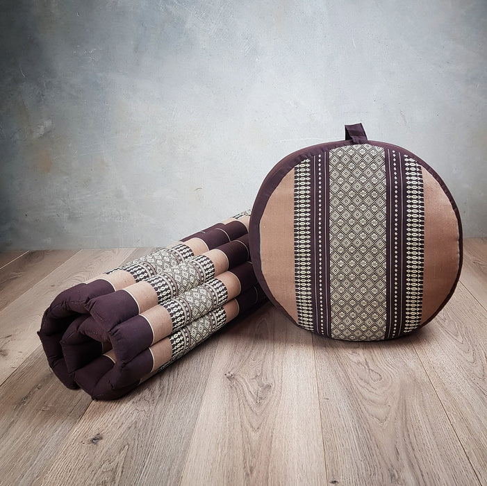 Thai Handmade 100% Kapok Cotton Zafu & Zabuton Meditation Set 5 Colour