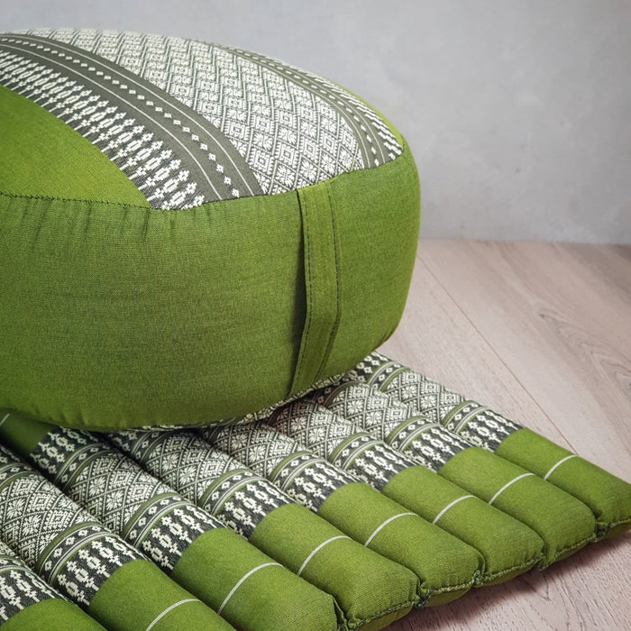 Thai Handmade 100% Kapok Cotton Zafu & Zabuton Meditation Set 5 Colour