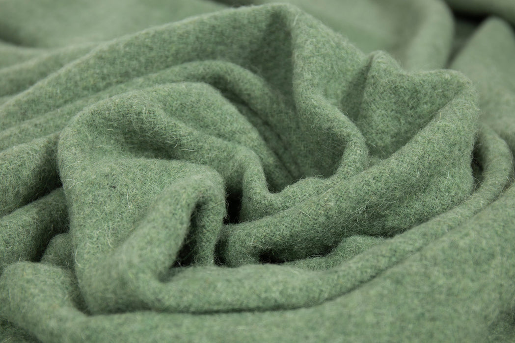 Brighton Throw - 100% NZ Wool Blanket Skillfully Woven in Europe Skin-safe - Sage