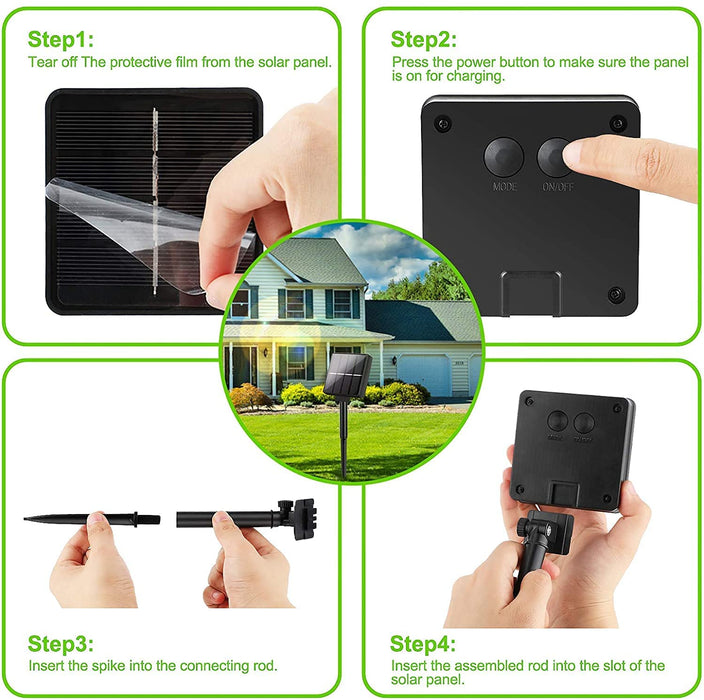 200 Waterproof LED Solar Fairy Light Outdoor With 8 Lighting Modes For Home Garden And Decoration