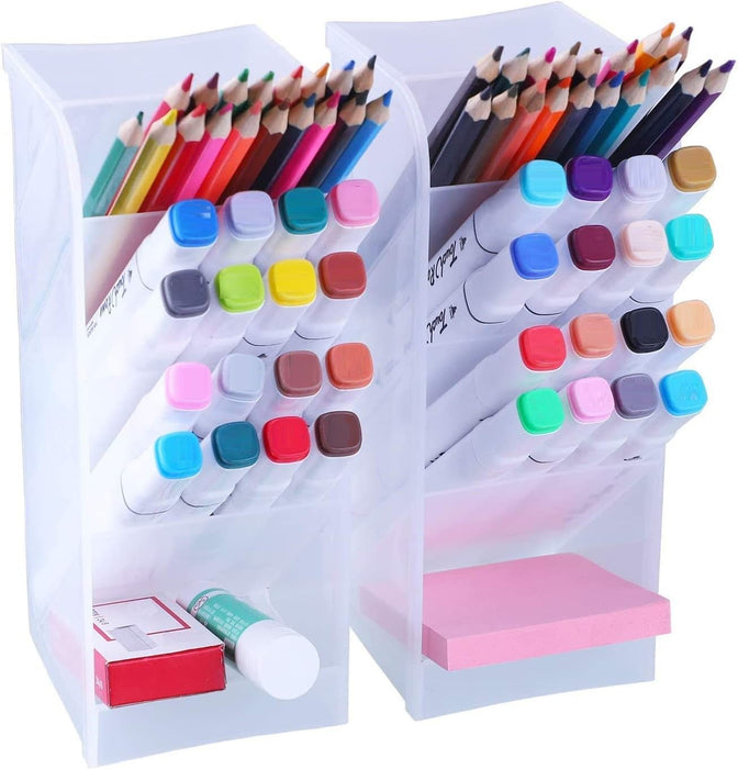 2 Pack Desktop Storage For Office And School Clear Colors