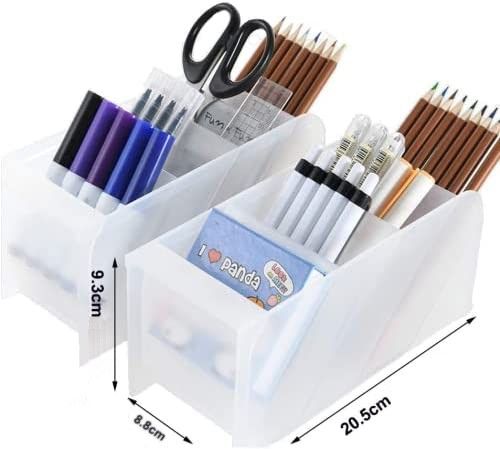 2 Pack Desktop Storage For Office And School Clear Colors