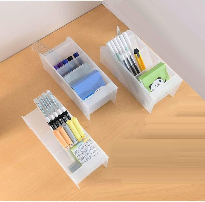 2 Pack Desktop Storage For Office And School Clear Colors