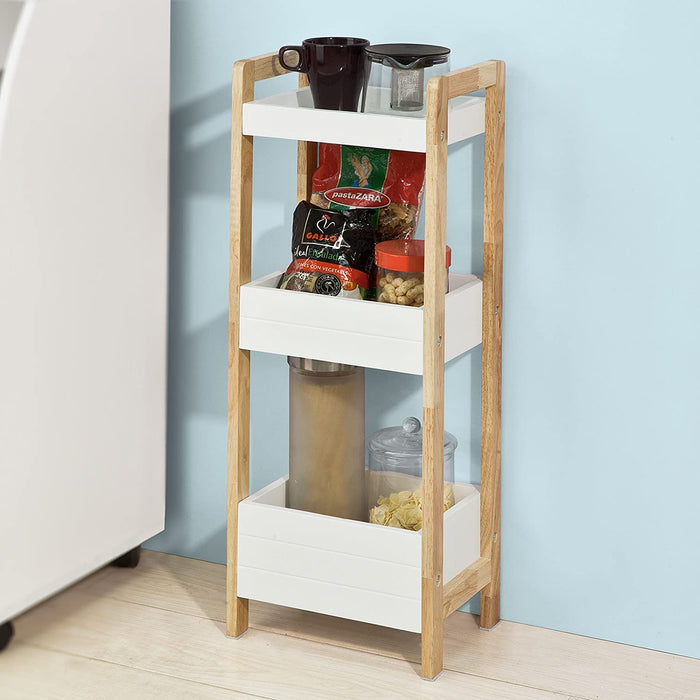 3-Tier White Storage Bathroom Shelf Caddy Shelf Storage Rack Basket Holder Organiser Shelves