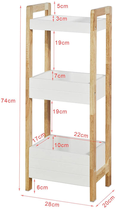 3-Tier White Storage Bathroom Shelf Caddy Shelf Storage Rack Basket Holder Organiser Shelves