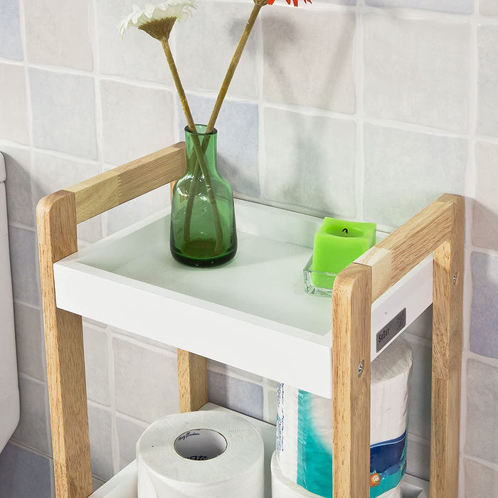 3-Tier White Storage Bathroom Shelf Caddy Shelf Storage Rack Basket Holder Organiser Shelves