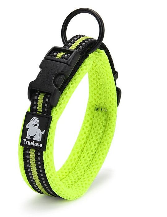Truelove Front Range Outdoor Handle Puppy DogHeavy Duty Reflective Collar Neon Yellow 3XL