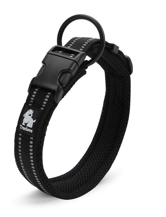 Truelove Front Range Outdoor Handle Puppy Dog Heavy Duty Reflective Collar Black XL