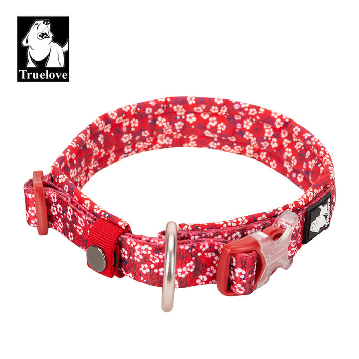 Truelove Front Range Outdoor Handle Puppy Dog Floral Collar Poppy Red 2XL