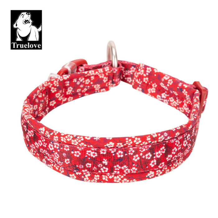 Truelove Front Range Outdoor Handle Puppy Dog Floral Collar Poppy Red 2XL