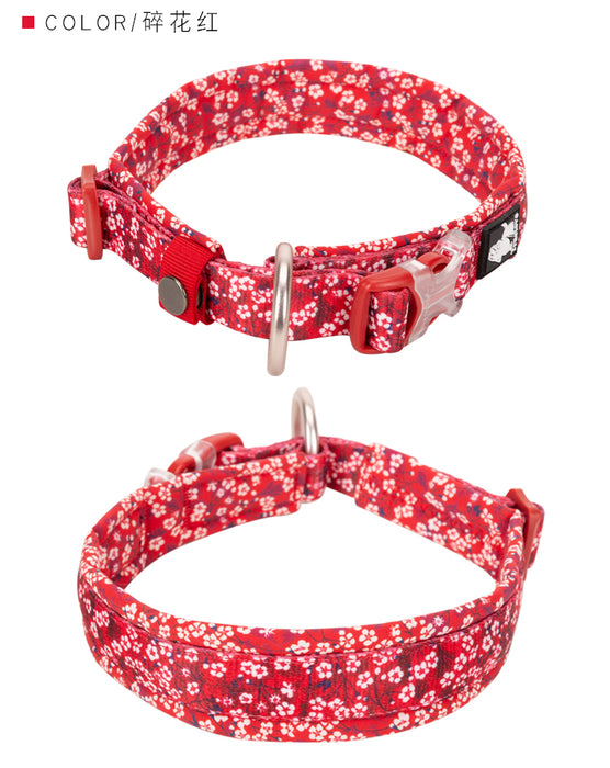 Truelove Front Range Outdoor Handle Puppy Dog Floral Collar Poppy Red 2XS