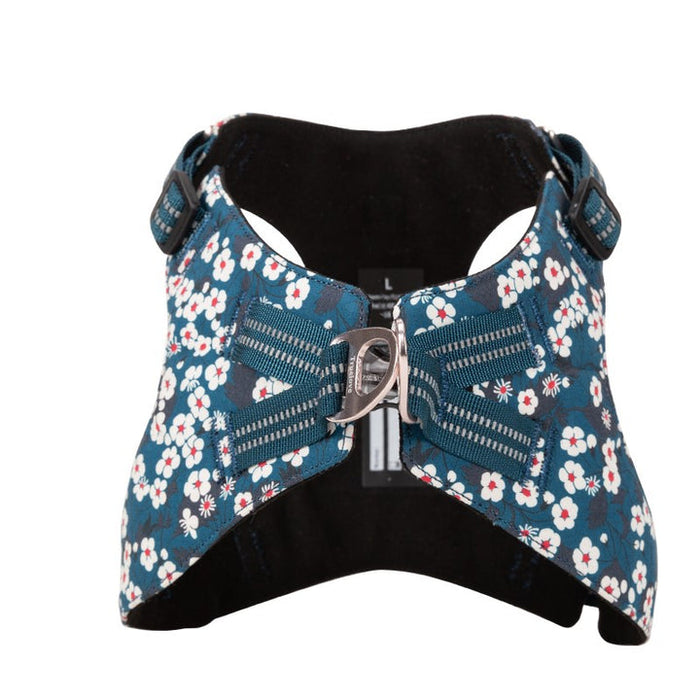 Truelove No-Pull Dog Sleek Sports  Puppy Floral Doggy Harness Saxony Blue S