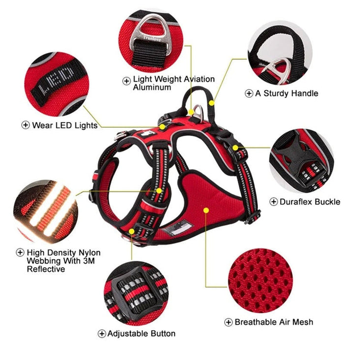 Truelove Adventurer Dog Doggie Adjustable No Pull Harness Brown M