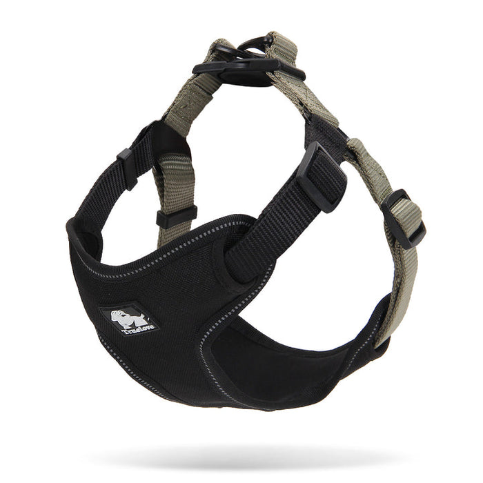 Truelove No-Pull Dog Sleek Sports  Puppy Urban Harness Black/Khaki L