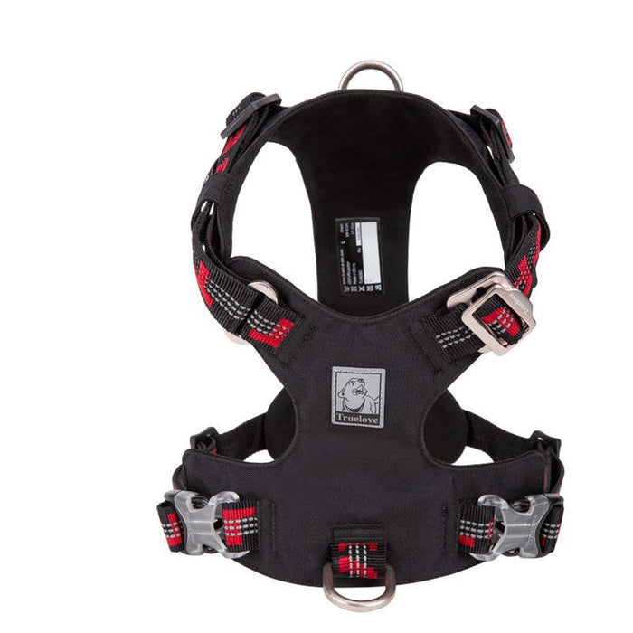 Truelove No-Pull Dog Sleek Sports  Puppy Lightweight 3M reflective Harness Black XL