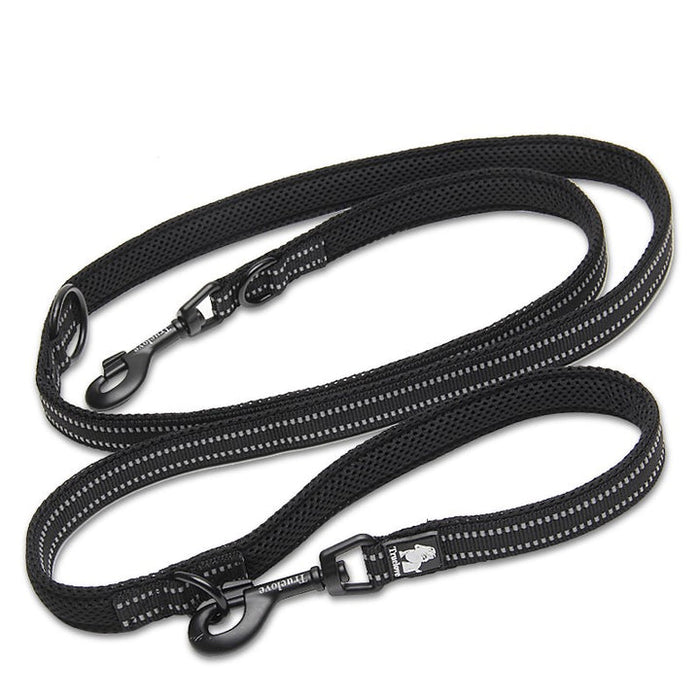 Truelove 7 in 1 Multi-function Adjustable Dog  Function Leash Black L