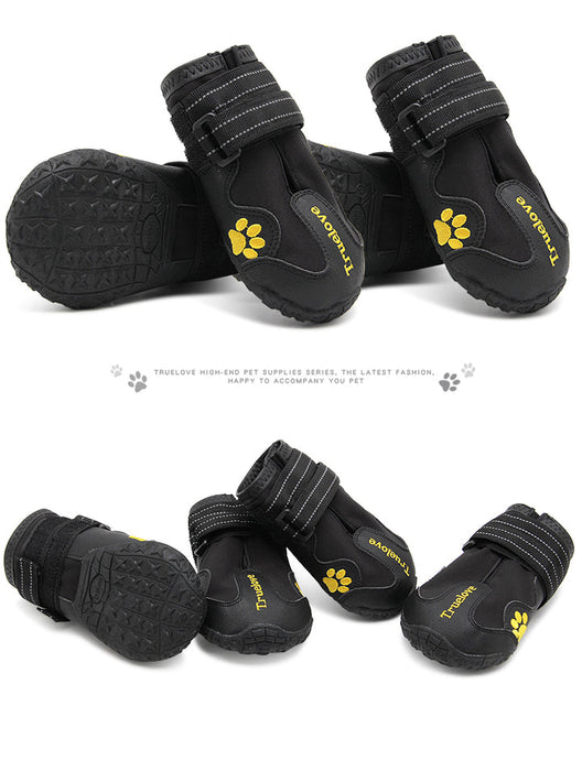 True Love Weatherproof  Doggie Shoes Velcro Straps  OutdoorBlack Size 1